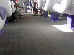 Cameltoe And Dildo Fucking On A Public Train