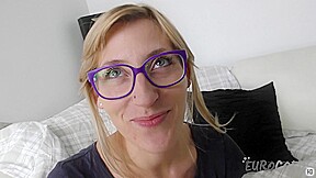 Casting Couch Pretty New Model Named Aleks Uses A Hitachi Vibrator On Her Pretty Long Labia Pussy
