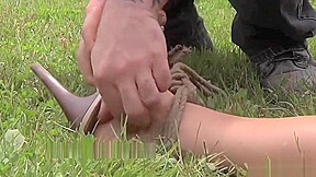 Cici Rhodes Exposed in Outdoor Bondage