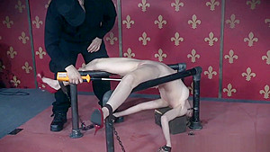 Clitpierced slut gets electric punishment