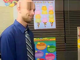 Colby and Scott doggystyle in classroom