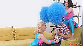 College Cheerleaders Threesome