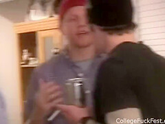 College Threesome teen 18+ Getting Pussy Fucked