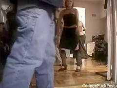 College Threesome teen 18+ Getting Pussy Fucked