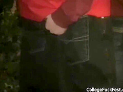 College Threesome teen 18+ Getting Pussy Fucked