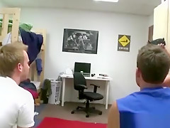 College gay puts dildo in ass