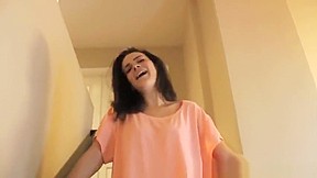 Comely brunette Tristan Berrimore pleased to have some facial sperm shot