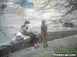 Couple Having Sex Outside