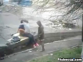Couple Having Sex Outside
