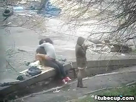 Couple Having Sex Outside