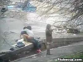 Couple Having Sex Outside