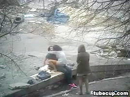 Couple Having Sex Outside