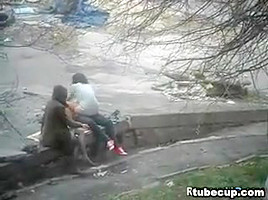 Couple Having Sex Outside