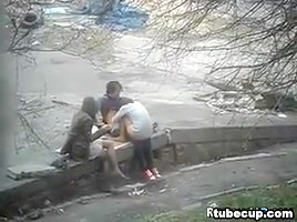 Couple Having Sex Outside