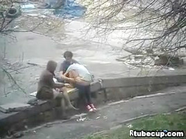Couple Having Sex Outside