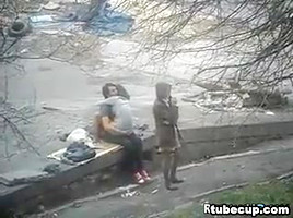 Couple Having Sex Outside