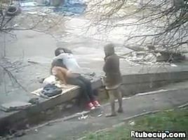 Couple Having Sex Outside