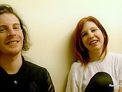 Couple talking before first time sex on camera