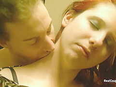 Couple talking before first time sex on camera