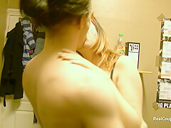 Couple talking before first time sex on camera
