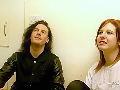 Couple talking before first time sex on camera