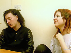 Couple talking before first time sex on camera