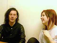Couple talking before first time sex on camera