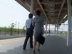 Crazy Japanese whore Minami Ayase, Leo Saionji, Remi Sasaki in Horny Public, Close-up JAV clip