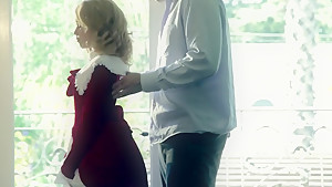 Crazy pornstar Mae Olsen in incredible blowjob, old and young porn clip