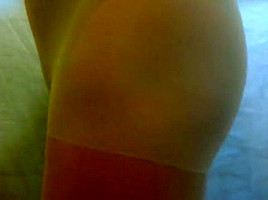 Crossdresser pantyhose and brown panties 035