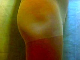 Crossdresser pantyhose and brown panties 035