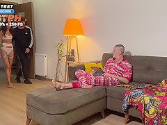 Cuckold Sucks Huge Dick From His Whore Wifes Pussy And Eats Her Lovers Cum