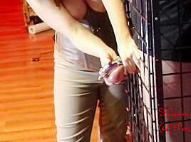 Cum In Cock Cage Cumpilation