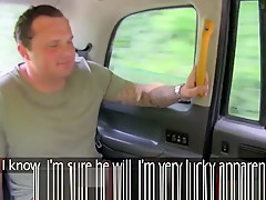 Cumcovered cabbie banged from behind