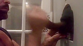 Curved Up Black Cock Gets Sucked-Off at Philadelphia Glory Hole