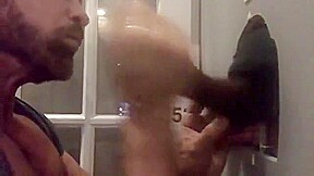 Curved Up Black Cock Gets Sucked-Off at Philadelphia Glory Hole