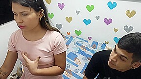 Cute Colombian Babe with Small Tits Helps Her Classmate with His Anatomy Homework xlx
