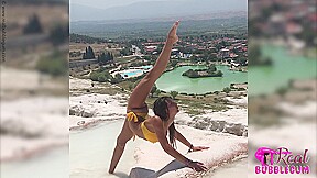 Cute Girl In Bikini Stretching During Vacation - Watch4Fetish