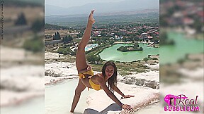 Cute Girl In Bikini Stretching During Vacation - Watch4Fetish