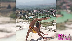 Cute Girl In Bikini Stretching During Vacation - Watch4Fetish