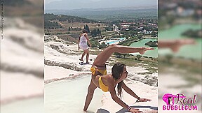 Cute Girl In Bikini Stretching During Vacation - Watch4Fetish