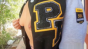 Cute Happy Cheerleader Milks THREE Cumshots On Her Tits - WOW! YummyCouple