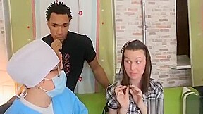 Cute Hottie Gets Her Pussy Examined Before Threesome Sex