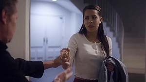 Cute babysitter teen 18+ banged by an old rich weird guy