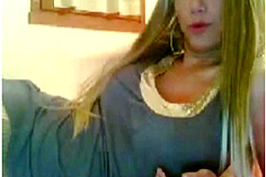 Cute blonde shows herself on cam