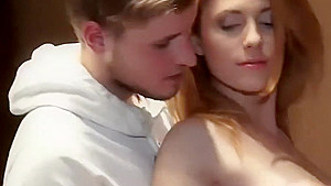 Cute girl prepares her pussy before romantic endeavor