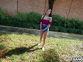 Cute teen 18+ Rides The Bus