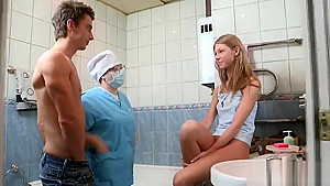 Doctor observse hymen physical and virgin teenie reaming