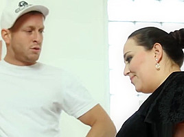 Dominant Plumper Sucks Janitors Dick