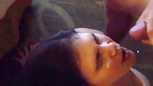 Eager wife takes 2 good loads in her face